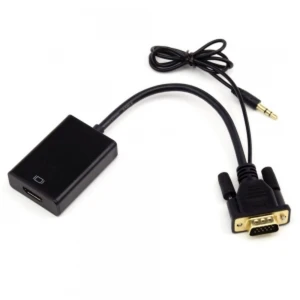 satkit VGA į HDMI keitiklis su garsu vaizdui ir integruotam garsui