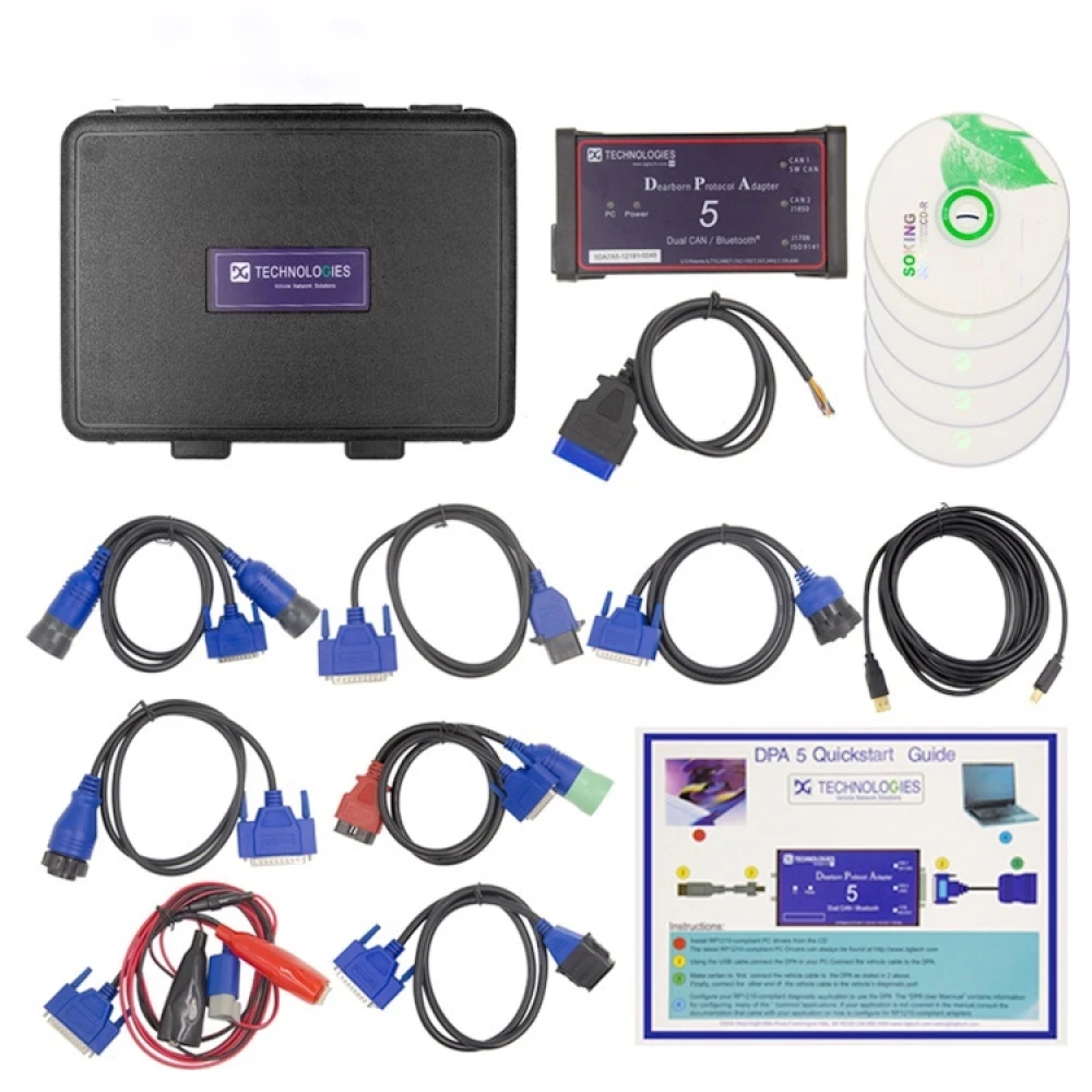 DPA5 aukštųjų technologijų sunkiųjų sunkvežimių protokolo adapterio skeneris
