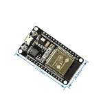 Vista lateral del ESP32 WROOM32 NodeMCU para proyectos de hogar inteligente