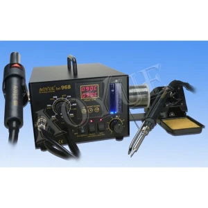 Aoyue 968 litavimo stotelė su skaitmeniniu valdymu ir dūmų siurbimu