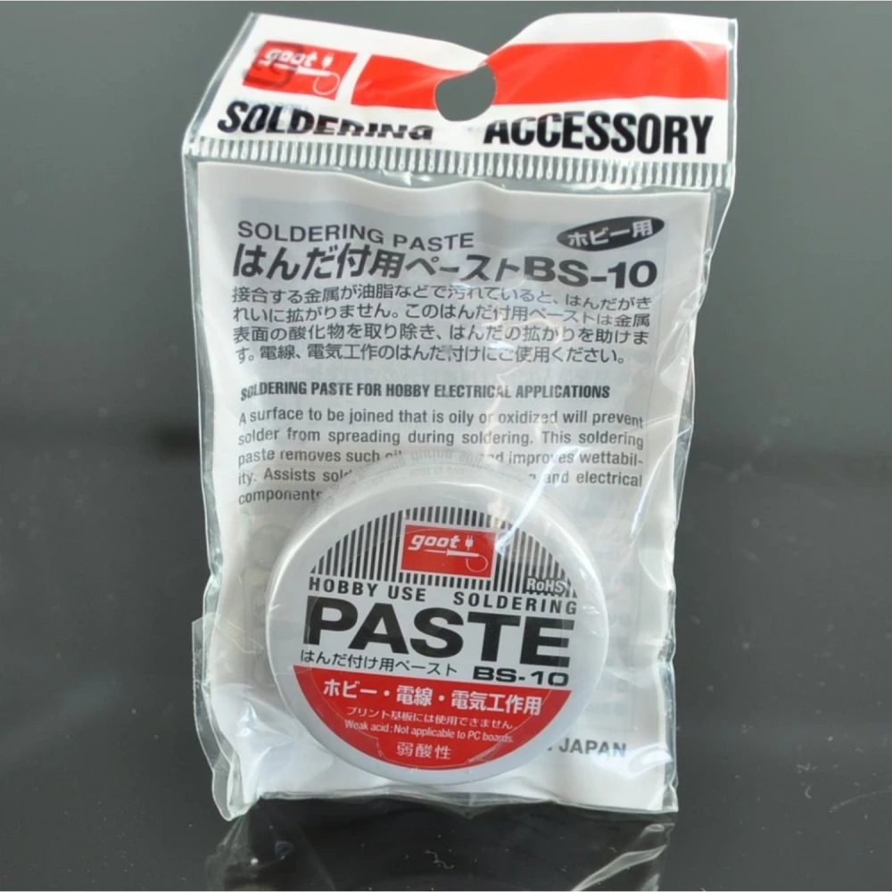 Flux Goot Bs-10: litavimo pasta dideliems kabeliams ir gnybtams