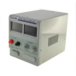 Vista lateral de la fuente alimentacion regulable Mlink APS1502+ mostrando controles y display