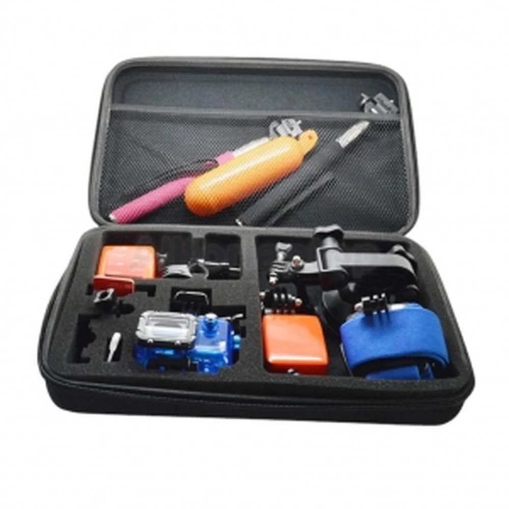 Didelis GoPro Hero 3 dėklas su apsauga ir vieta priedams