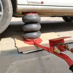 3 tonų pneumatinis keltuvas su triguba oro pagalve automobiliams