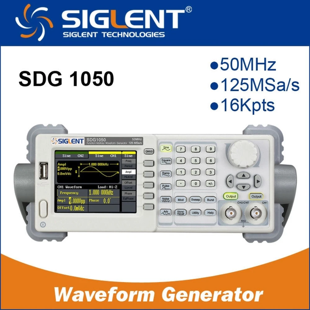 Siglent SDG1050 50MHz funkcijų generatorius – didelis tikslumas