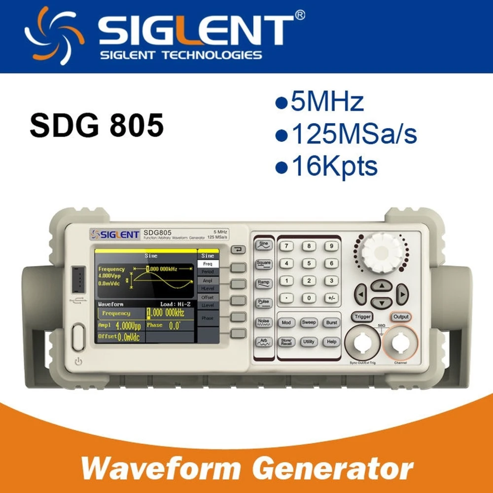 Siglent SDG805 5MHz funkcijų generatorius su EasyPulse