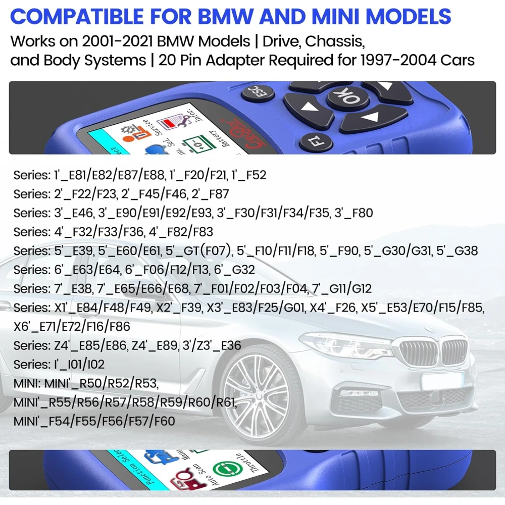 BMW Creator C420 OBD2 diagnostikos įrankis BMW ir Mini