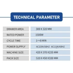 Infraraudonųjų spindulių reflow krosnelė T-962A Puhui V2.0 SMD ir BGA litavimui