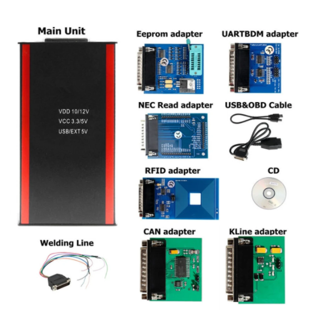 Iprog Pro automobilių raktų programatorius iki 2019 m. su IMMO ir ridos korekcija