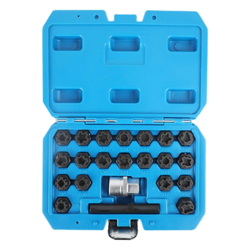 22 vnt. apsauginių veržlių raktų rinkinys VAG automobiliams