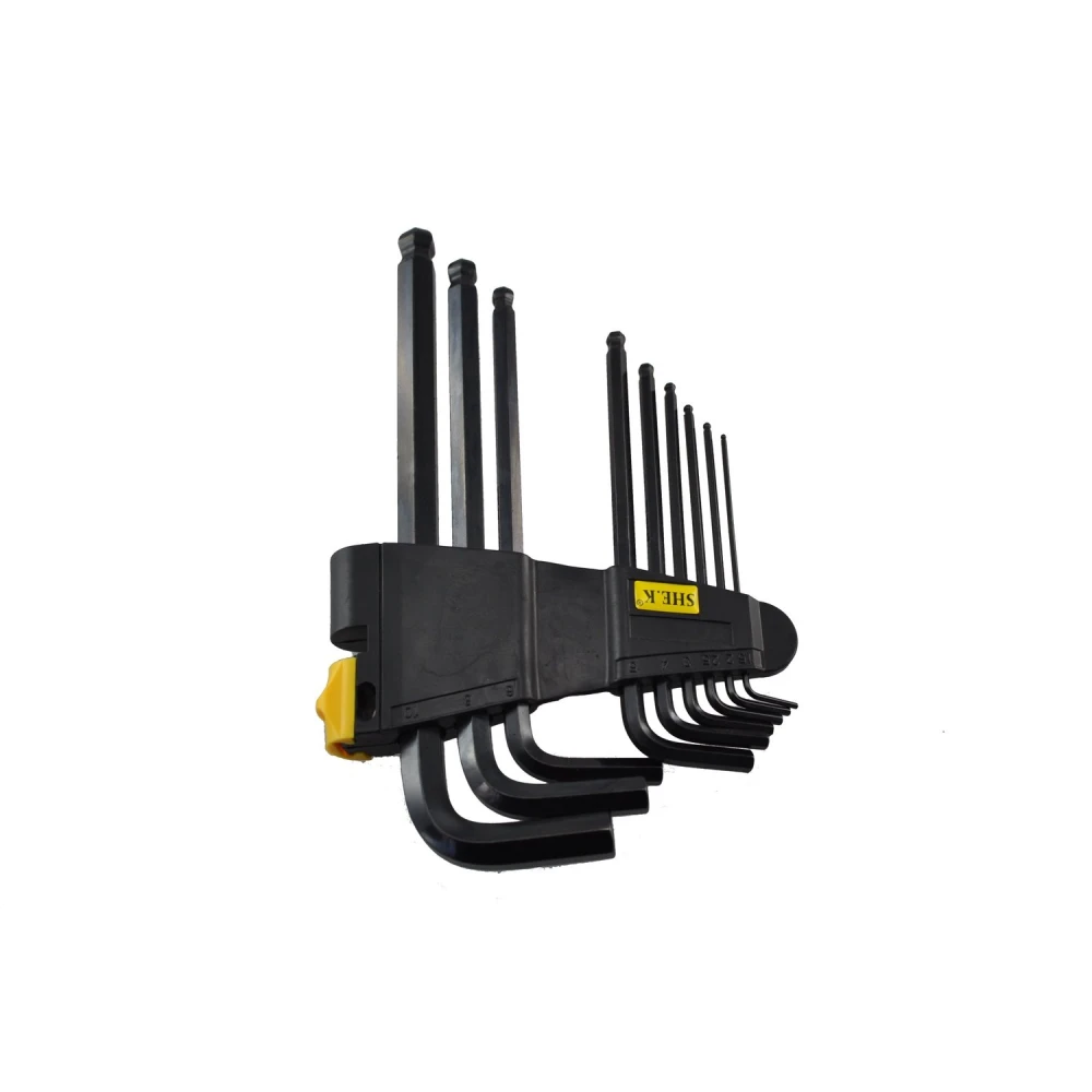 Llaves allen largas con extremos de bola para trabajo inclinado en coches y motos