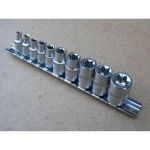 1/4 Torx lizdinių raktų rinkinys 10 vnt. TSX TOOL iš chromo vanadžio plieno