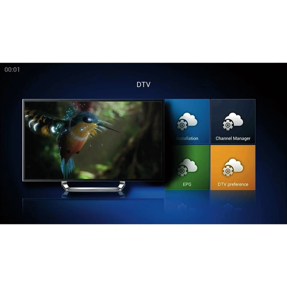 Kii Pro dvigubas DVB-S2 DVB-T2 Android TV Box 2GB/16GB 4K