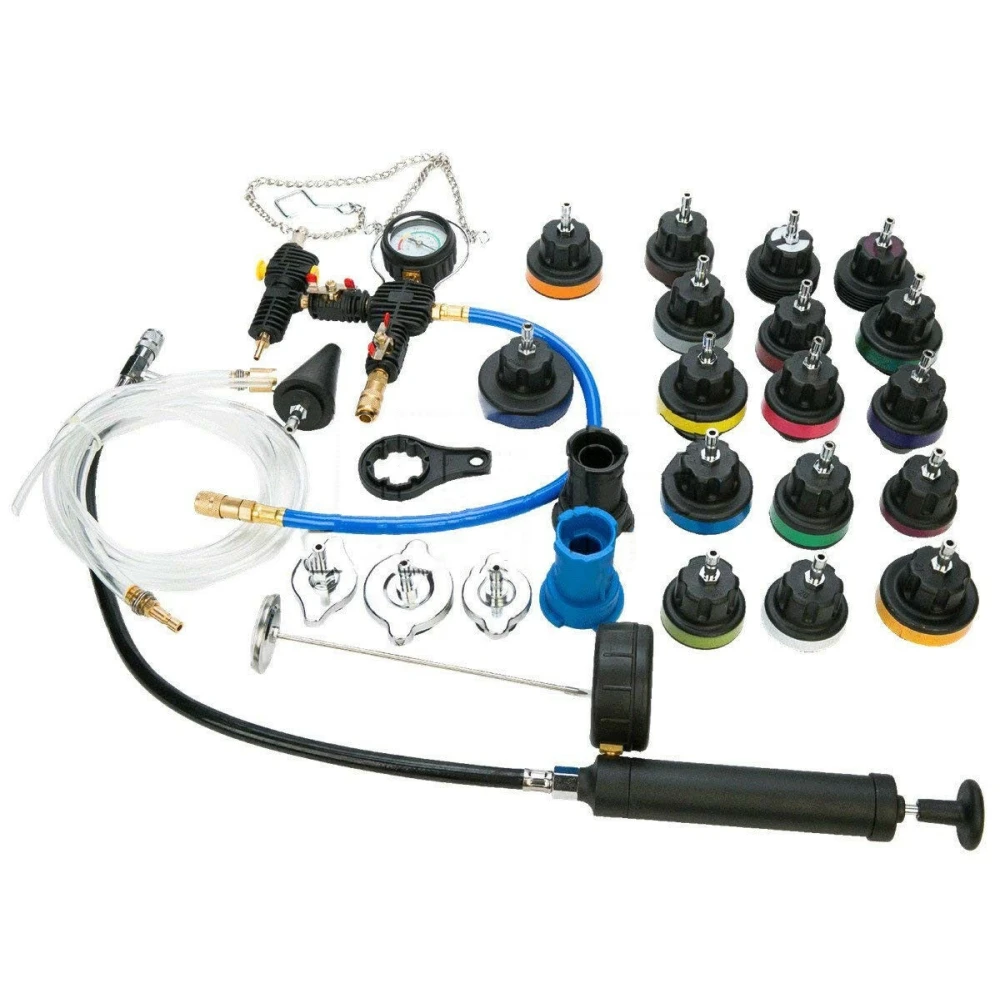 Manómetro con protector de goma del kit comprobador sistema refrigeración radiador