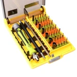 45 in 1 precision screwdriver set with ergonomic handle and steel bits