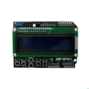 LCD Keypad Shield LCD1602 suderinamas su Arduino su ekranu ir mygtukais