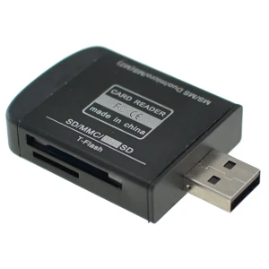 USB 2.0 viskas viename atminties kortelių skaitytuvas Micro SD, MMC, SDHC, TF ir M2