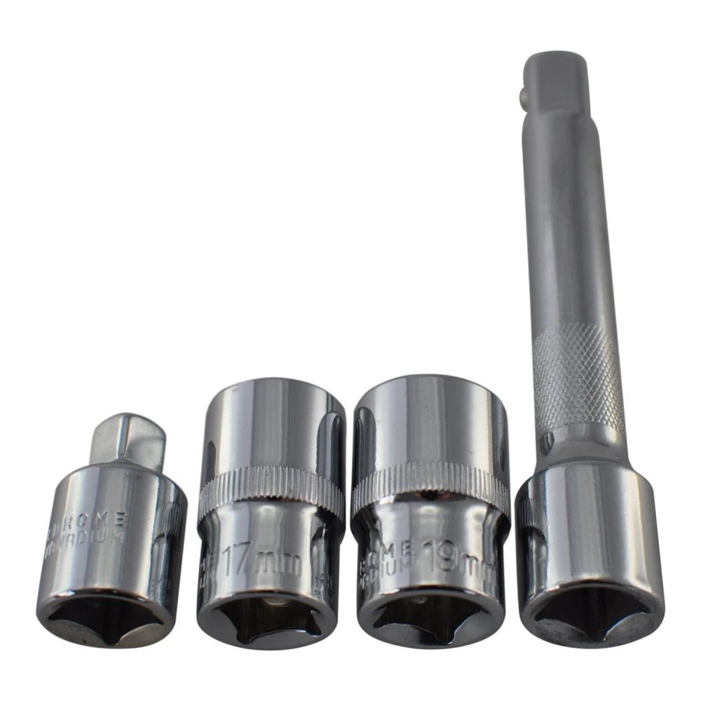 Llave dinamométrica 1/2 28-210 Nm con alargadera y 3 vasos TSX TOOL detalle del adaptador