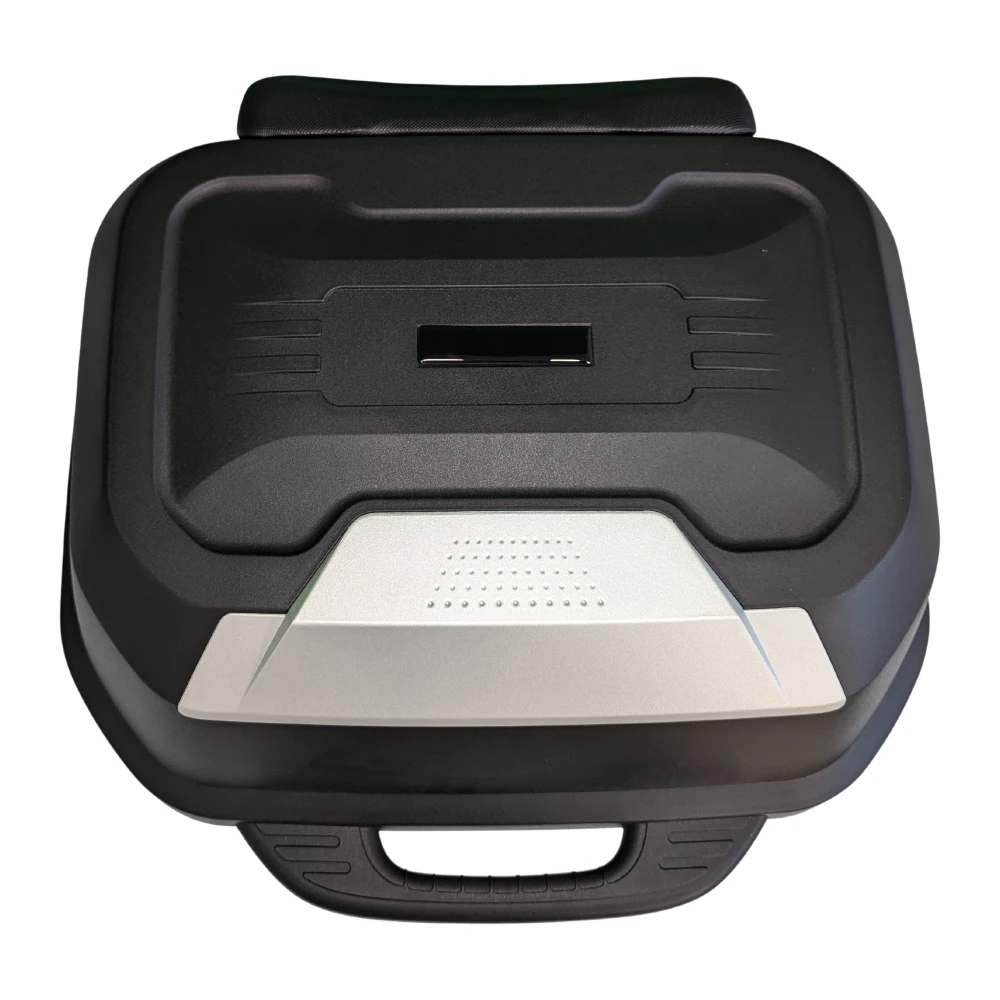 47L motociklo šalmo dėžė - universali nuimama dėžė su spyna ir atlošu