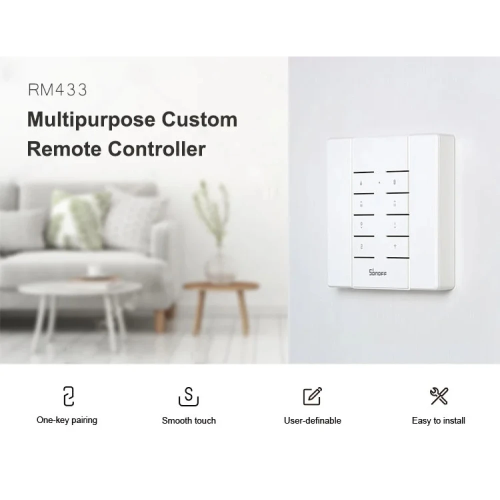 SONOFF RM433R2 nuotolinio valdymo pultas 433MHz įrenginiams