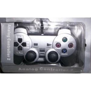 Suderinamas ir nebrangus sidabrinis Sony Playstation 2 Dual Shock pultelis