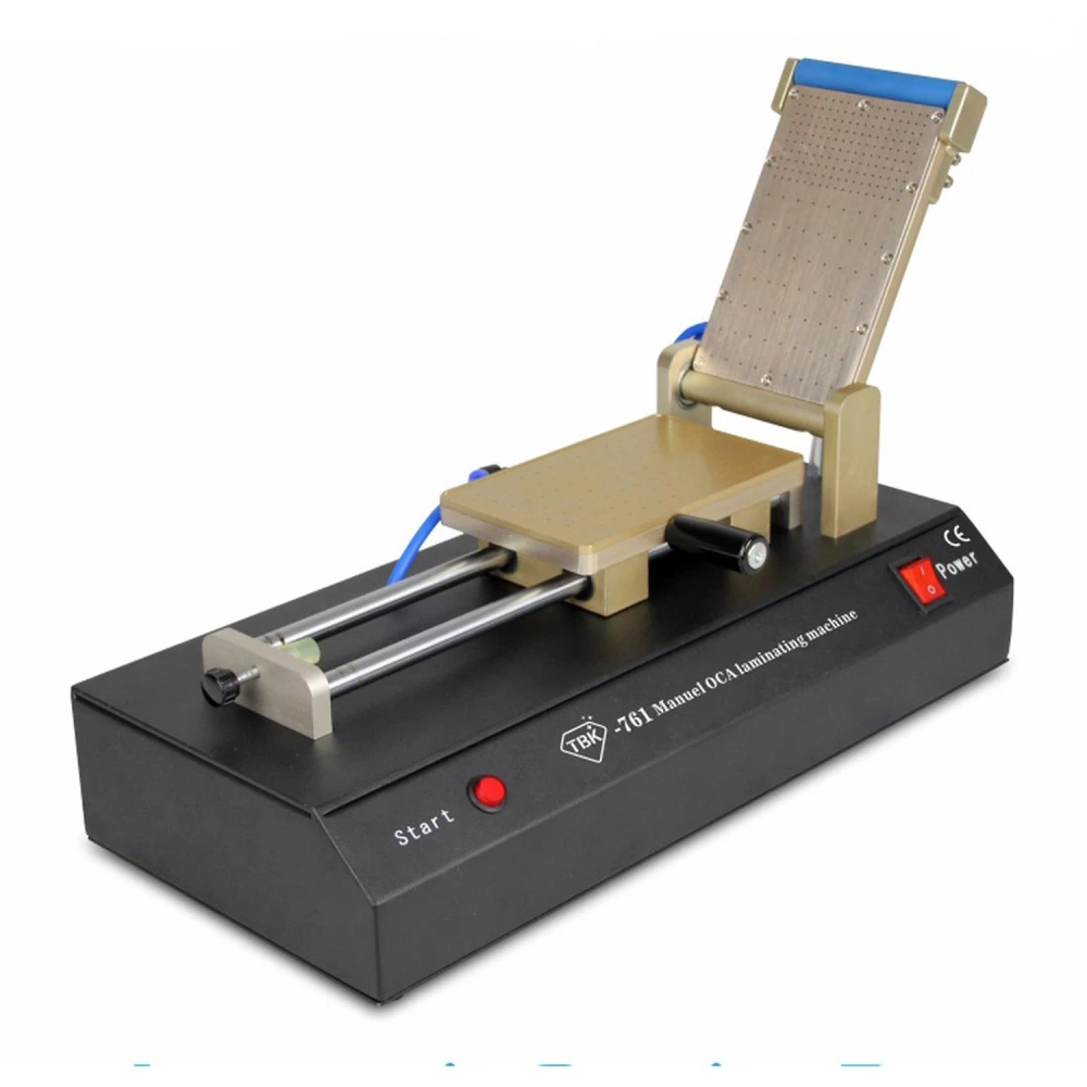 Detalle de la bomba de vacío integrada en máquina laminadora OCA manual