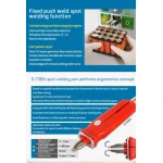 Sunkko 709AD+ taškinio suvirinimo aparatas 220V su lituokliu 18650 baterijoms