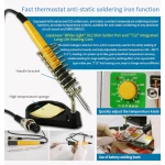 Sunkko 709AD+ taškinio suvirinimo aparatas 220V su lituokliu 18650 baterijoms