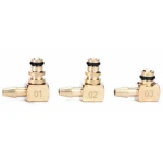 Vista del medidor de flujo sobrante de inyectores diesel common rail con frascos y mangueras