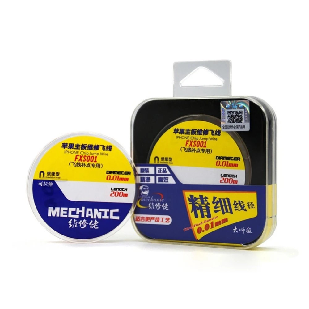 Izoliuotas varinis mikro laidas iPhone remontui Mechanic FXS001 200m x 0.01mm