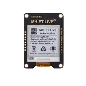 1,54 colio e. popieriaus modulis su SPI sąsaja Raspberry, Arduino ir STM32