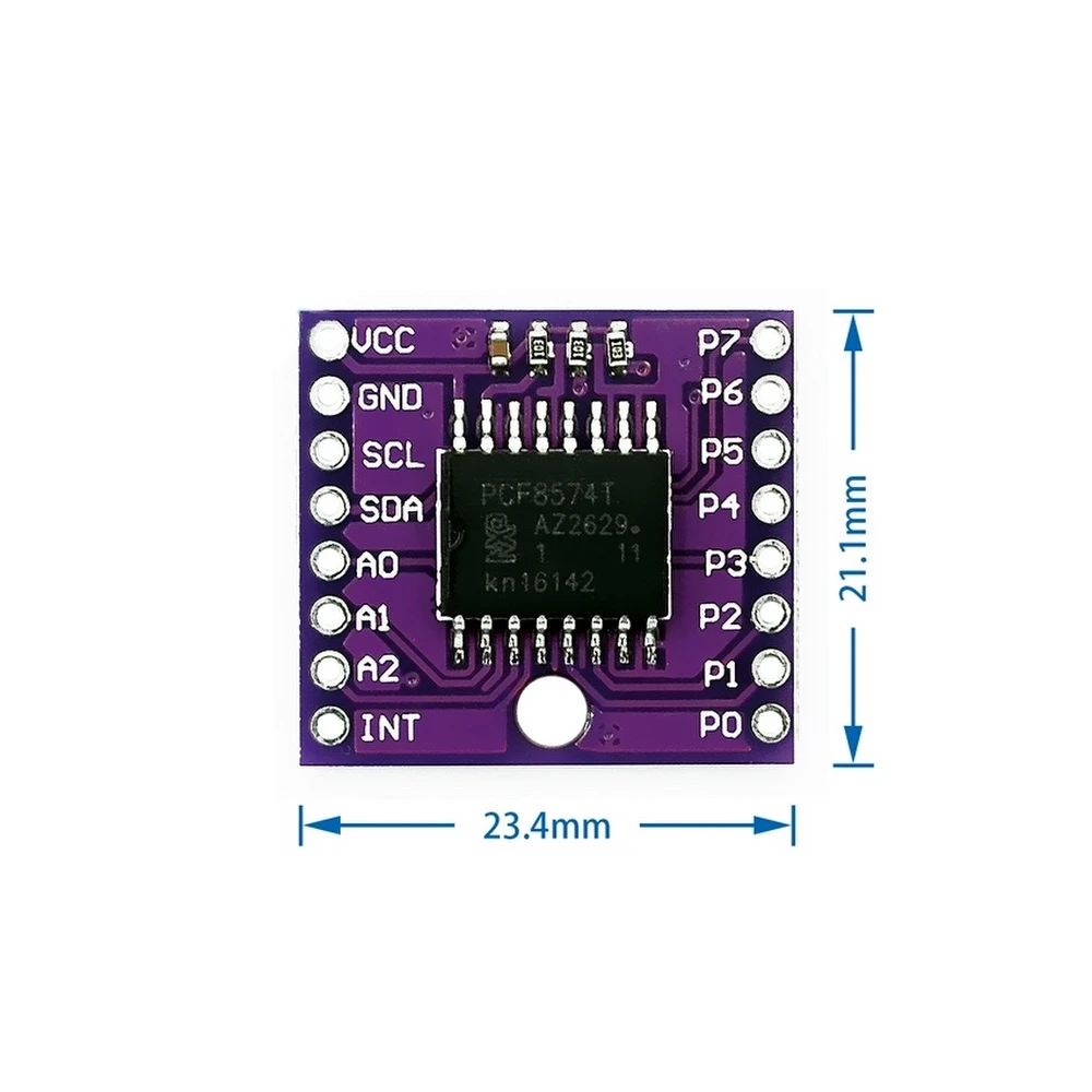I2C PCF8574T modulis Arduino – E/S prievadų plėtiklis