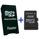 MS Pro Duo adapteris + MicroSD 2GB, suderinamas su Sony PSP