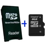 MS Pro Duo adapteris MicroSD 8GB – adapteris PSP su MicroSD 8GB