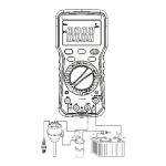 Multímetro OBDEMOTO 2900A con soporte trasero e imán para uso en taller