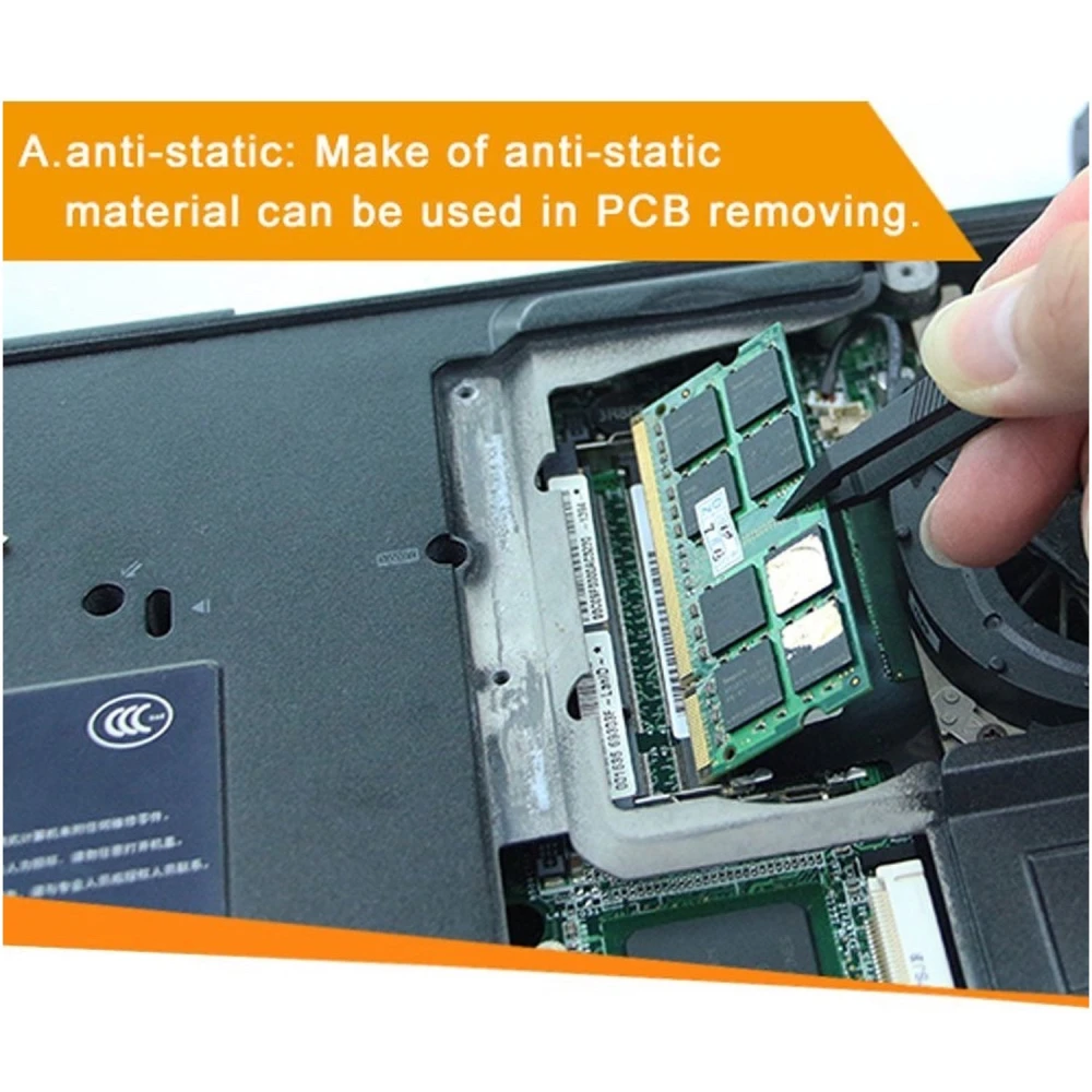 Set JM-T11 de pinzas antiestáticas para soldadura y manipulación electrónica