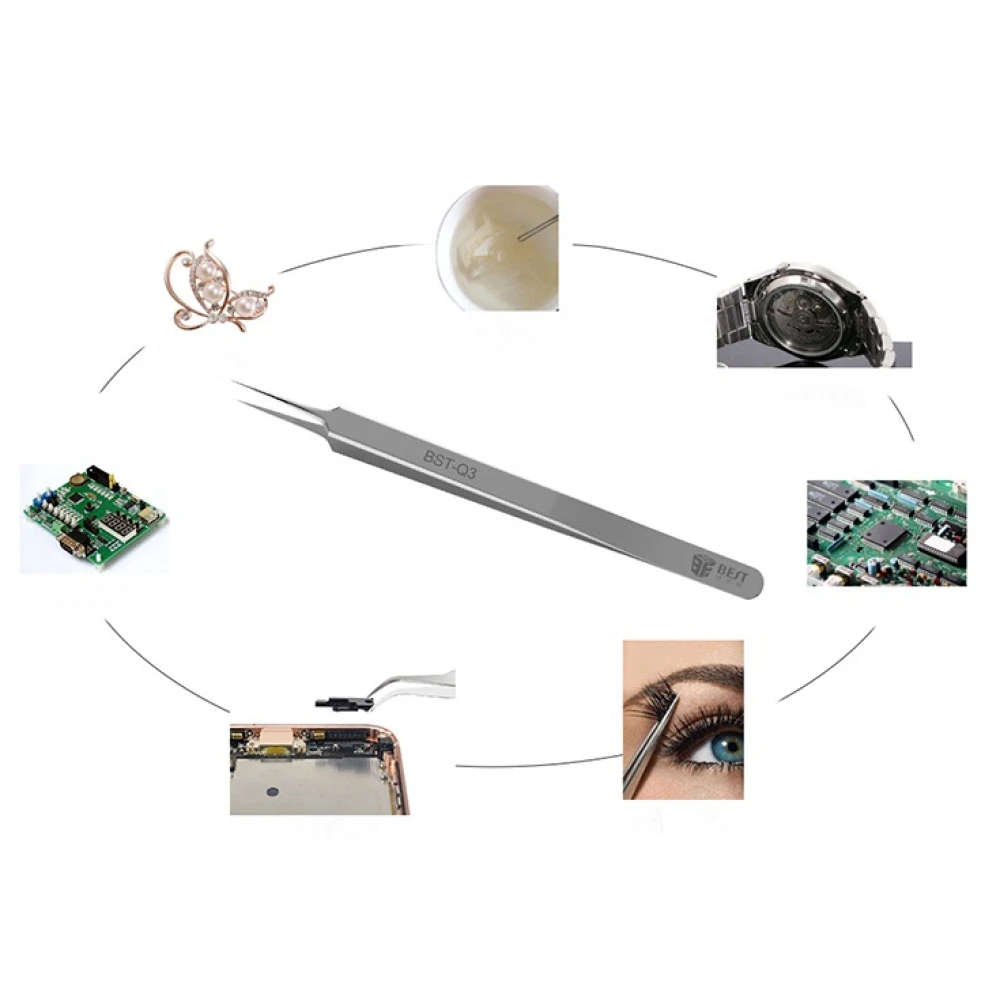 Best Q3 itin ploni tiesūs elektronikos pincetai komponentams nuimti