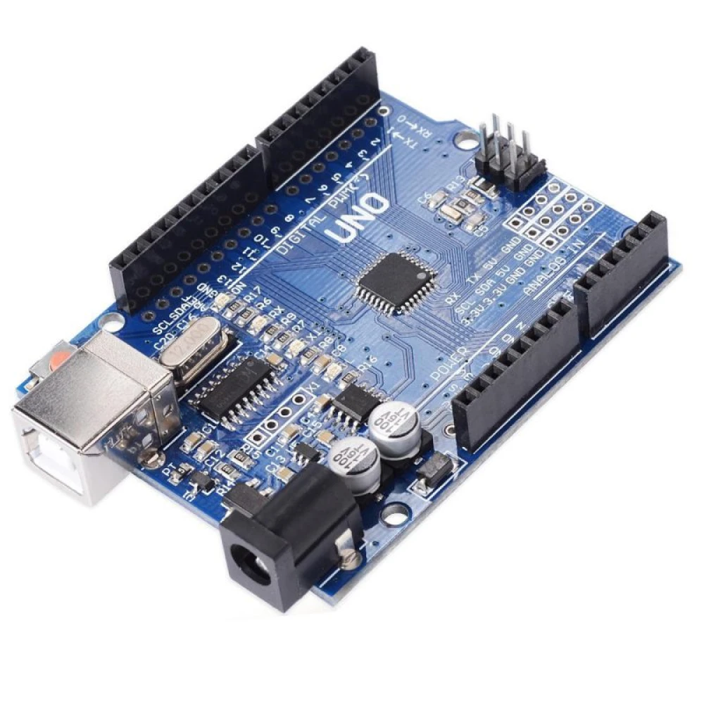 Arduino Uno R3 plokštė CH340 suderinama su Atmega328p-PU - Satkit