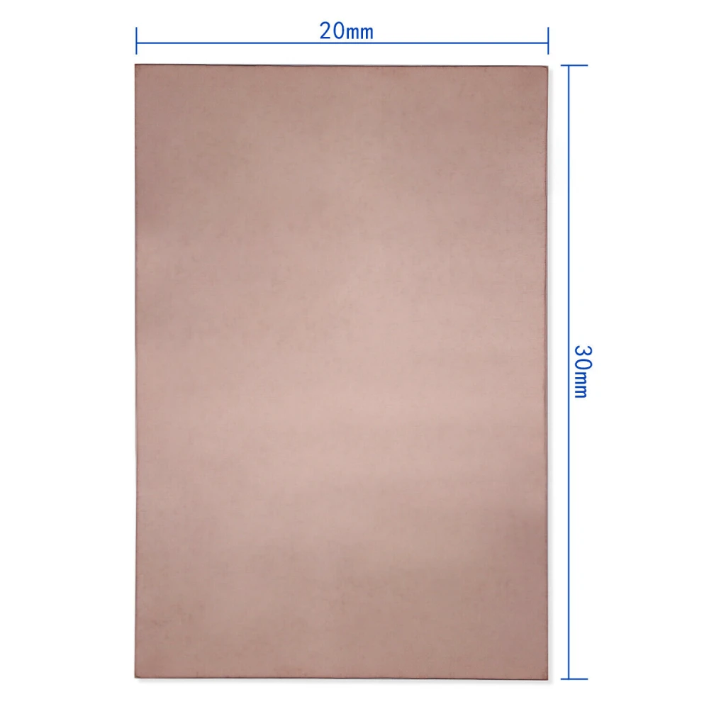20x30cm vienpusė FR4 stiklo pluošto PCB varinė plokštė DIY