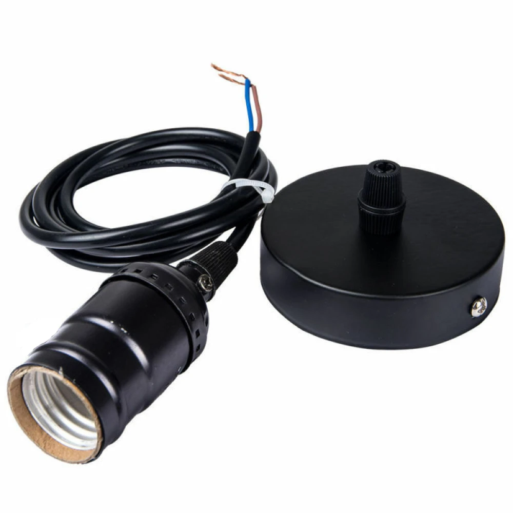 Pramoninis vintažinis retro Edison E27 lemputės lizdas su kabeliu 1,1m MOD G1