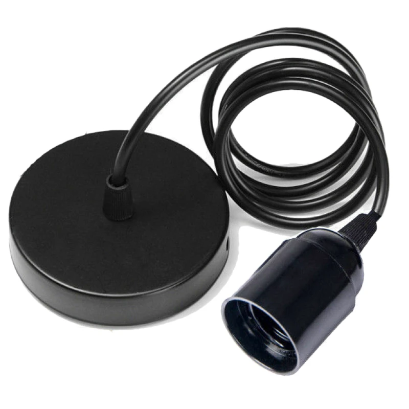 Pramoninis vintažinis Retro Edison E27 lemputės laikiklis su 1,1m kabeliu Modelis A