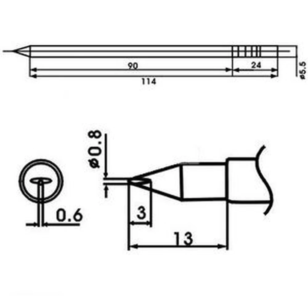 Aoyue LF-08LD lituoklio antgalis su kaitinimo elementu