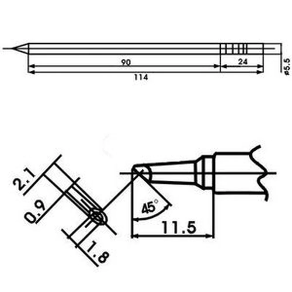 Aoyue LF-2BCM lituoklio antgalis su kaitinimo elementu lituoklio stotims
