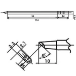 Aoyue LF-3BCM lituoklio antgalis su kaitinimo elementu