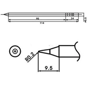 Aoyue LF-I lituoklio antgalis su kaitinimo elementu