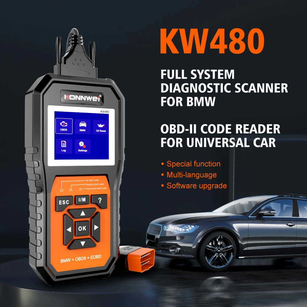 BMW diagnostikos skeneris Konnwei KW480 - OBD2 įrankis