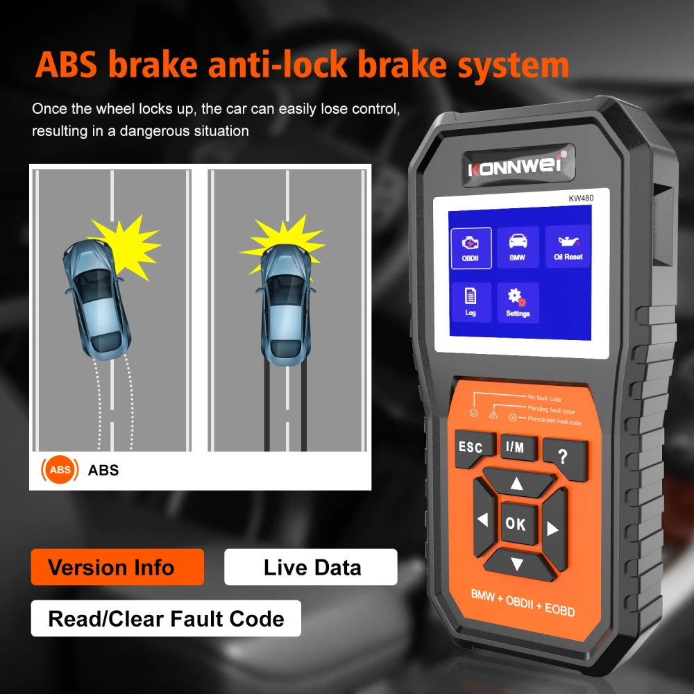 BMW diagnostikos skeneris Konnwei KW480 - OBD2 įrankis