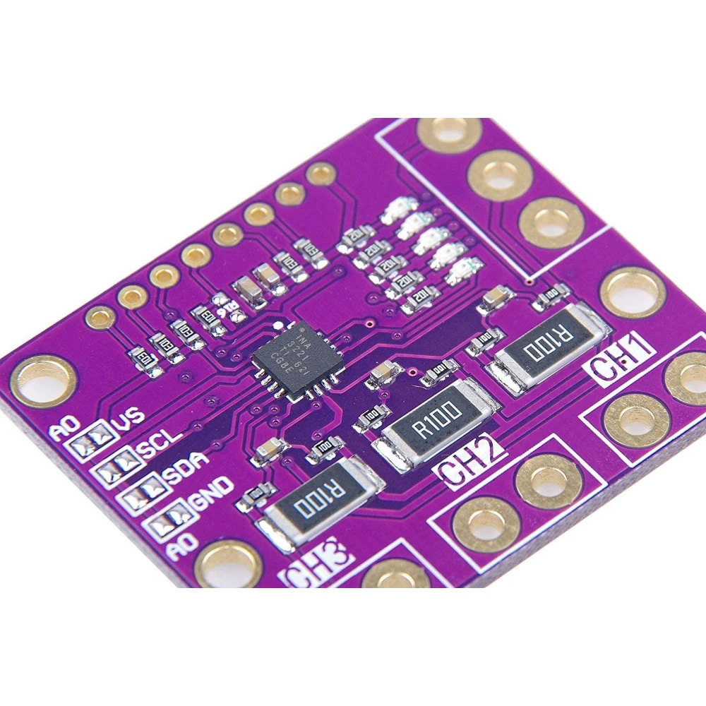 Placa de sensor INA3221 para medición precisa de corriente y voltaje