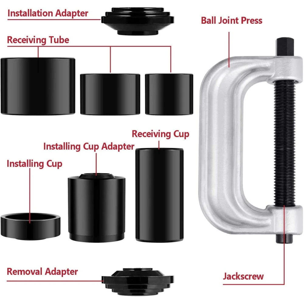 10 dalių šarnyrų ir silentblokų nuėmimo rinkinys 4x4 visureigiams