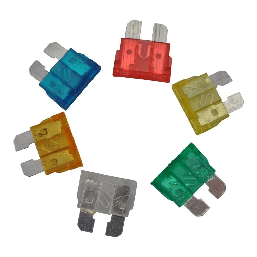 Automobilio ir motociklo saugiklių rinkinys 120 vnt 5A 10A 15A 20A 25A 30A TSX TOOL